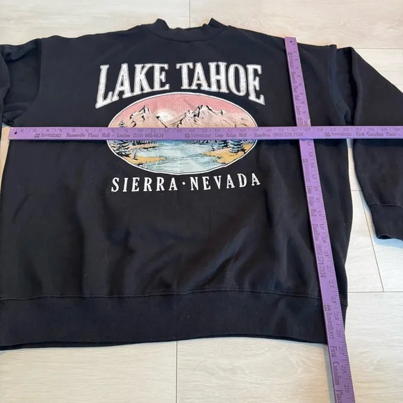 Ardene Lake Tahoe Crewneck Oversized Sweatshirt 80s Retro Vibe - Picture 2 of 6